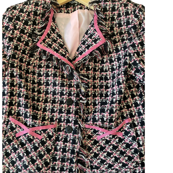 NWOT Sharon Anthony Tweed Blazer Sz 8P - Picture 5 of 5